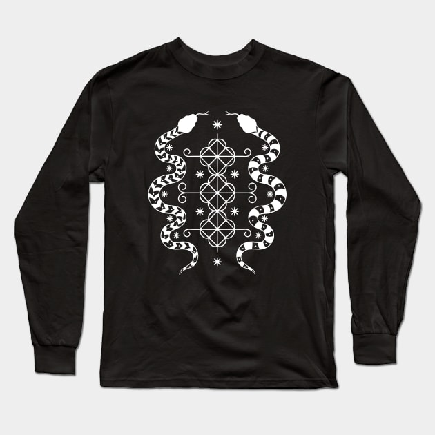 Damballah Wedo Veve loa symbol Long Sleeve T-Shirt by OccultOmaStore